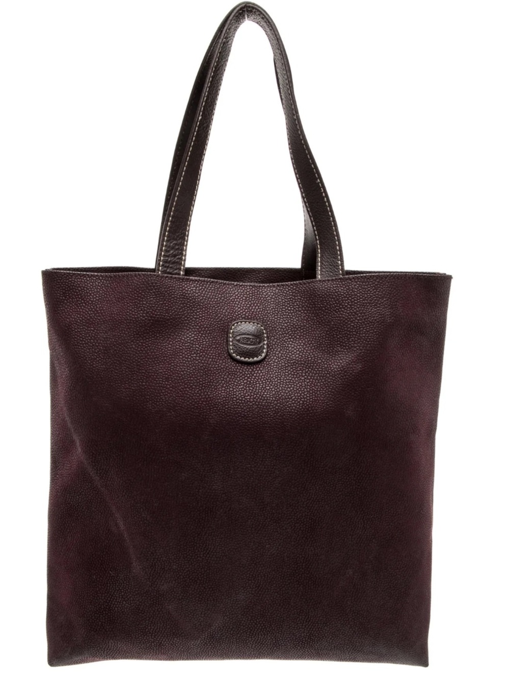 Bric's Burgundy Pebbled Leather Tote